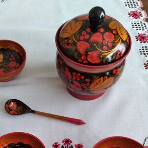 Ukraine,Vintage hand made wooden bowl